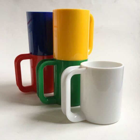 Mid-Century Space Age Ingrid Chicago Multicolor Stacking Picnic Cups Set of 5 - Picture 6 of 15